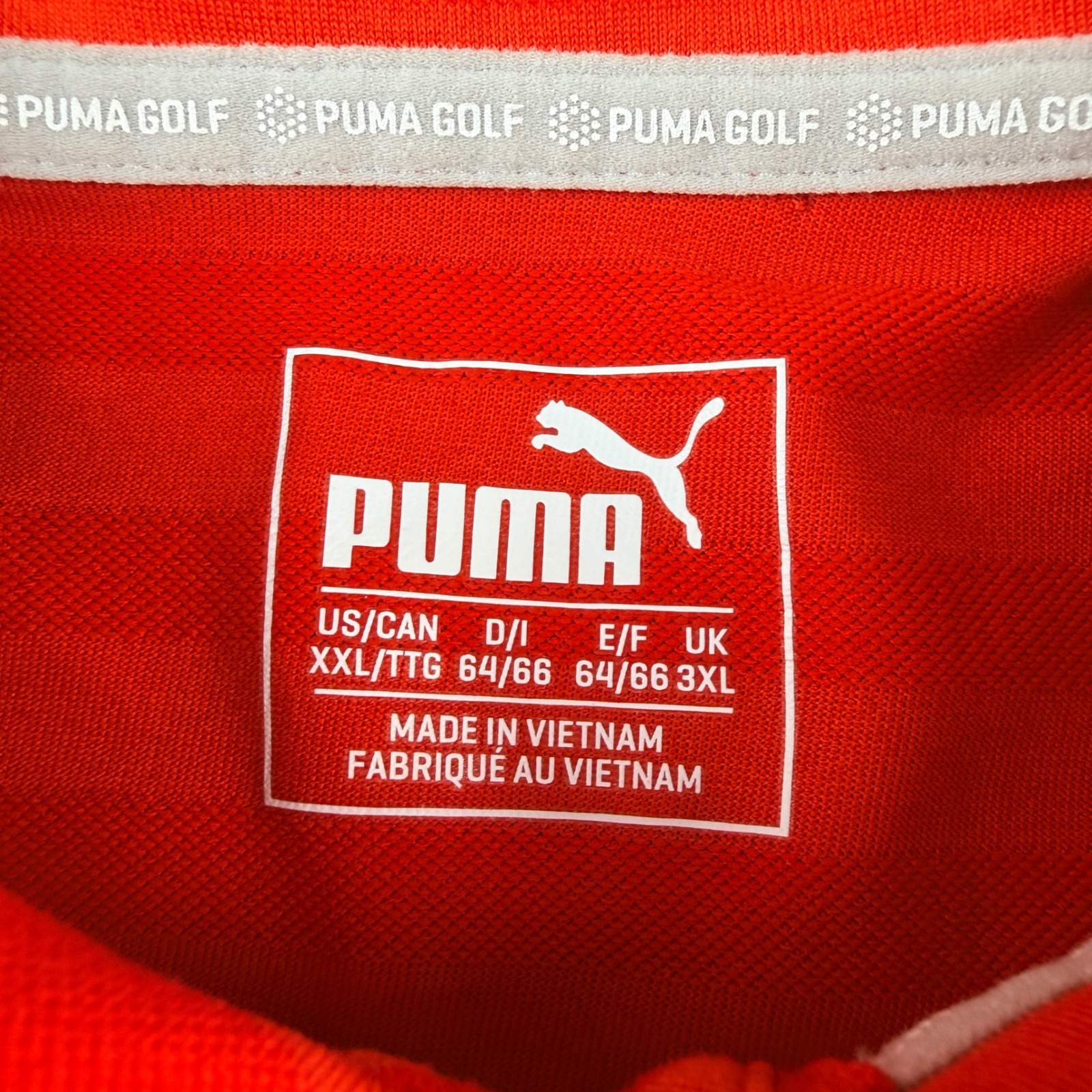 Puma Golf Men's Xxl Red Striped Short Sleeve Polo Shirt — image 4 of 8